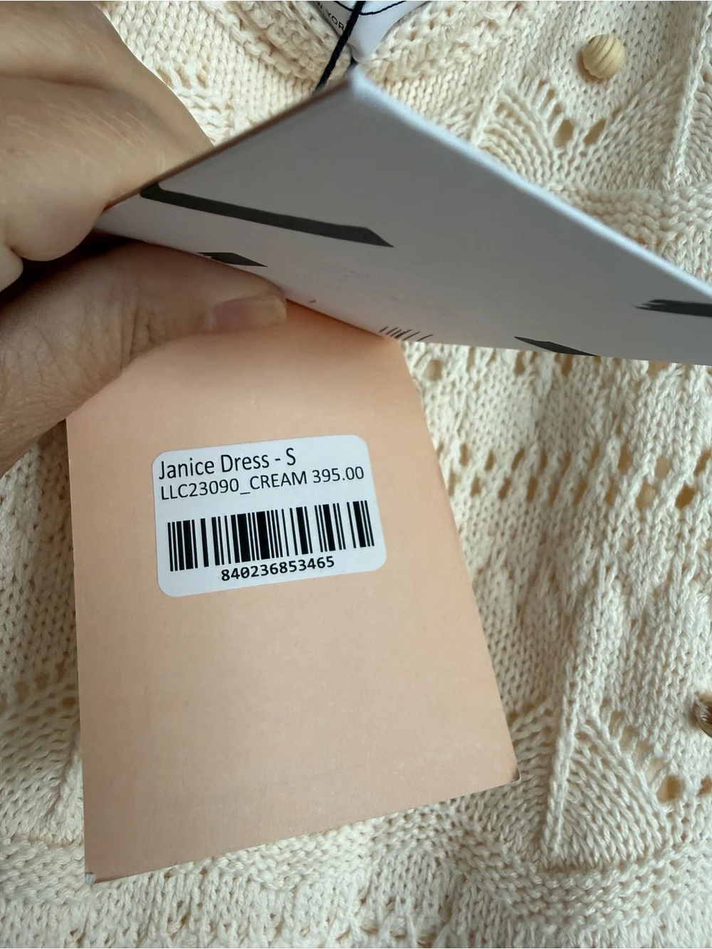 NWT La Ligne Janice Beaded Crochet Sleeveless Cream Midi Dress 100% Cotton - S - Picture 6 of 11
